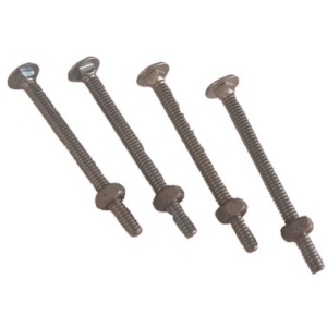 Carriage bolts for assembling and securing bedframes