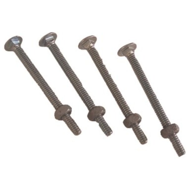 Carriage bolts for assembling and securing bedframes